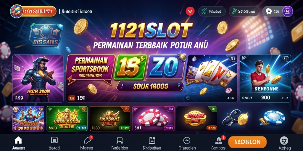 Tampilan gameplay taruhan olahraga yang menarik di 1121SLOT.