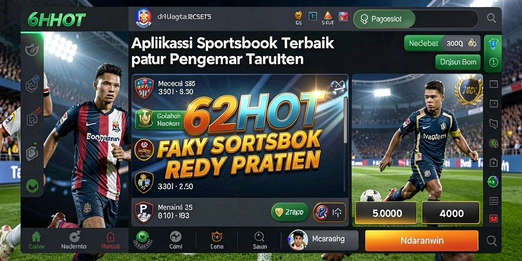 Tampilan aplikasi 62HOT yang menarik dan interaktif untuk taruhan Sportsbook.
