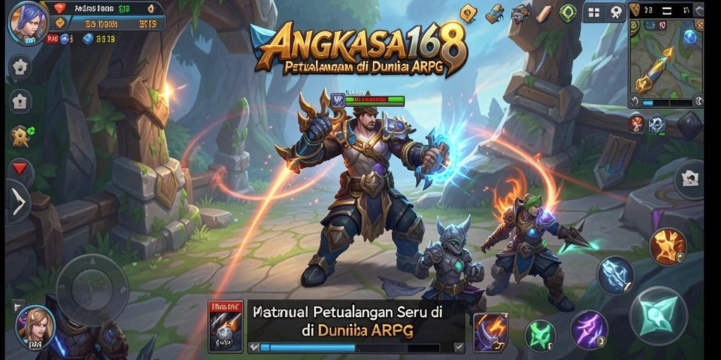 Tampilan epik dari gameplay ARPG ANGKASA168 yang memukau.