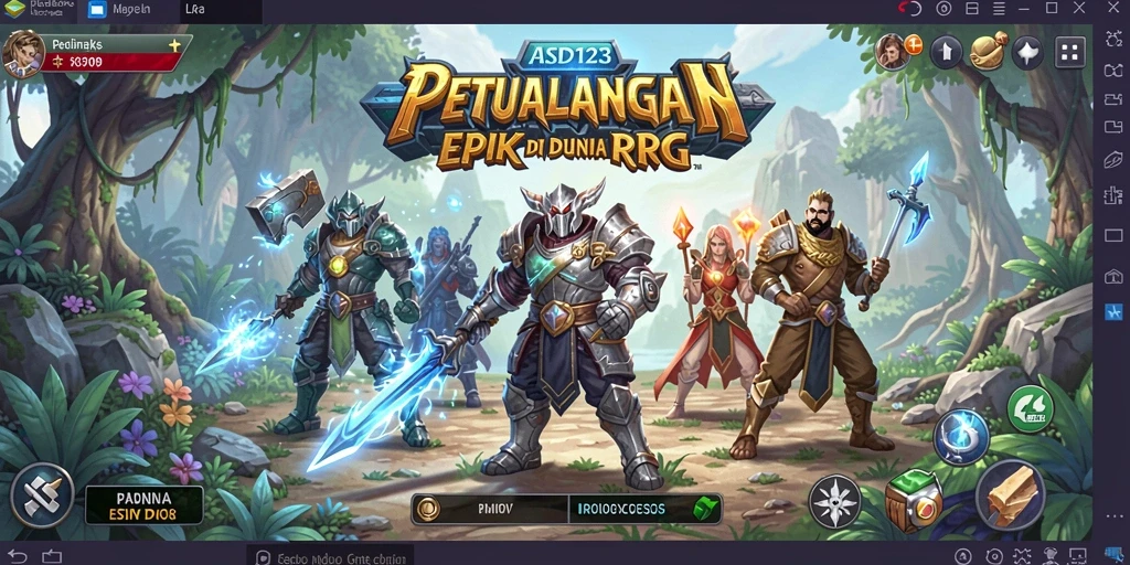 Screenshot gameplay RPG yang menunjukkan momen pertempuran epik.