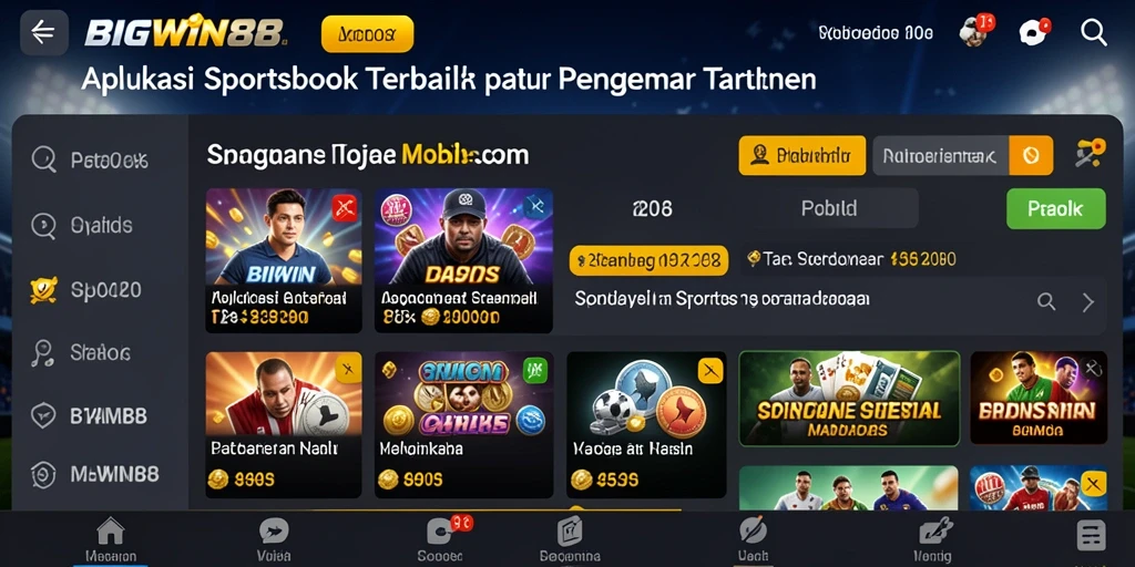 Tampilan gameplay Sportsbook yang menarik di BIGWIN88.