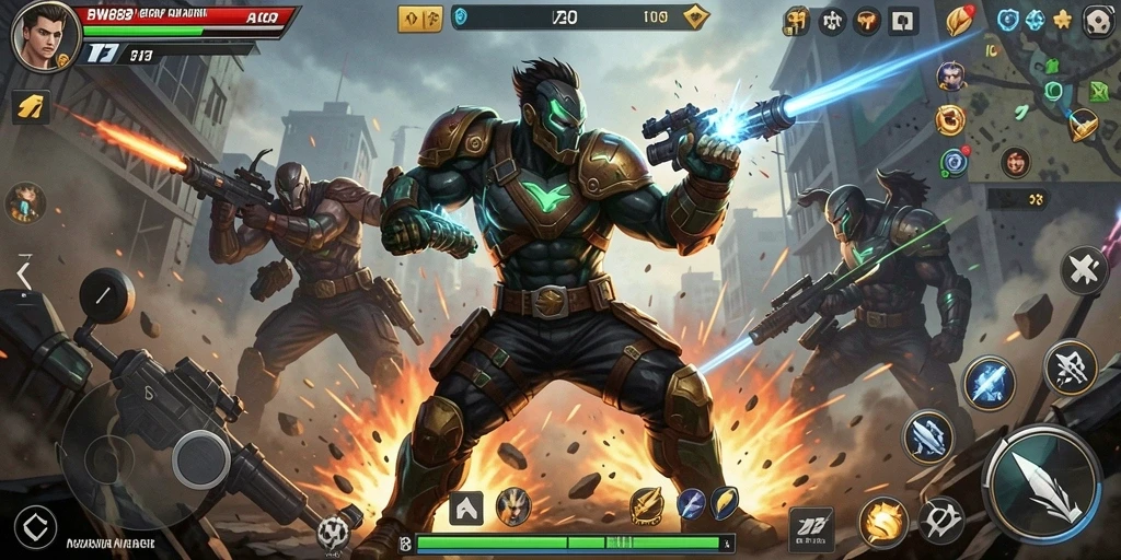 Screenshot gameplay BW888 yang menampilkan aksi mendebarkan penuh adrenalin.