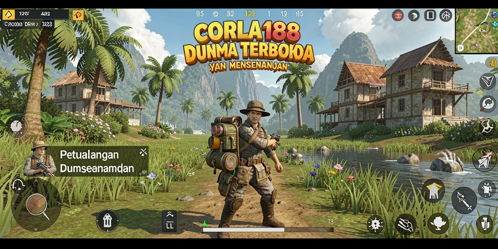 Tangkapan layar gameplay CORLA188 menampilkan petualangan seru di dunia terbuka.