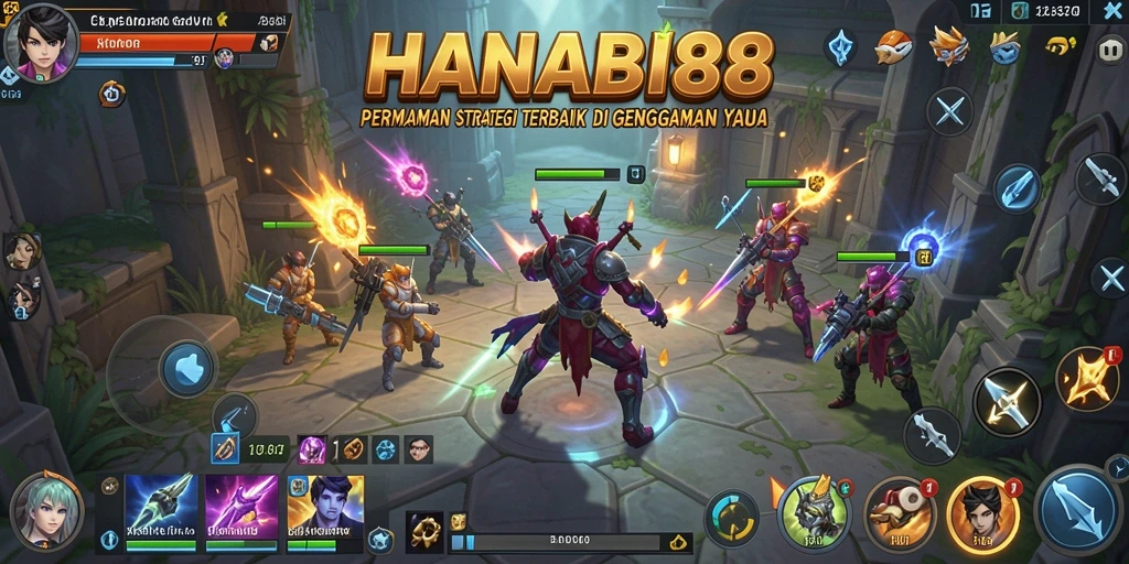 Tampilan menarik dari gameplay strategi HANABI88
