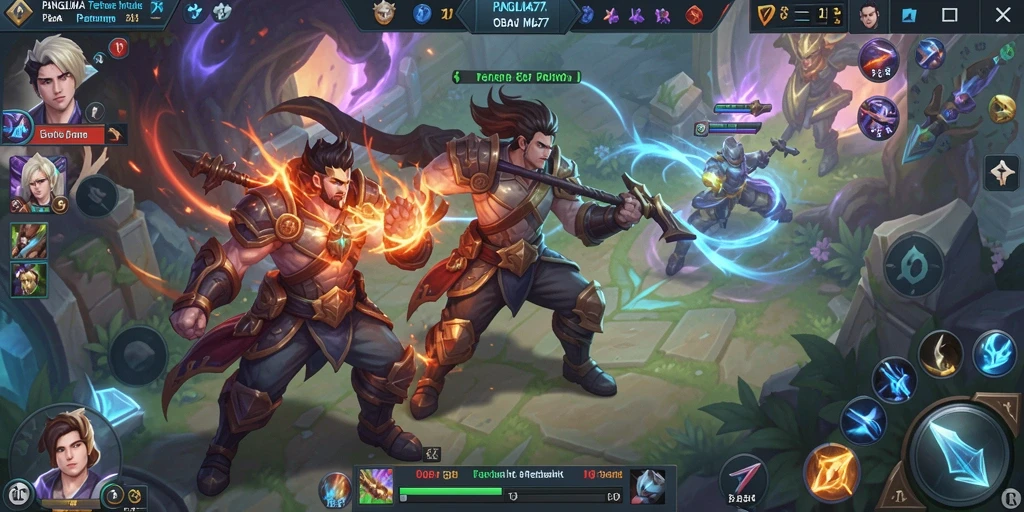Gameplay seru dengan pertarungan MOBA di PANGLIMA77.