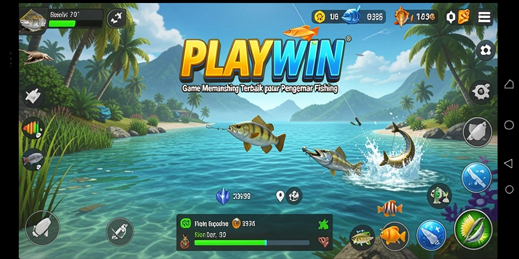 Gameplay seru dalam memancing berbagai jenis ikan.
