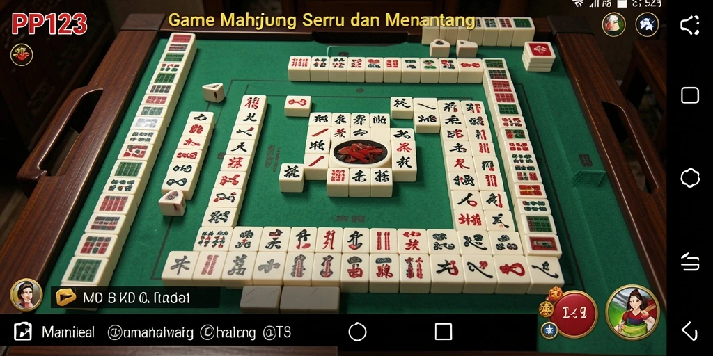 Tampilan gameplay PP123 yang seru dan menantang dalam permainan Mahjong.