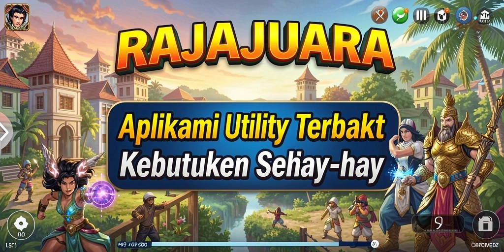 Tampilan utama RAJAJUARA dengan fitur-fitur Utility yang lengkap.