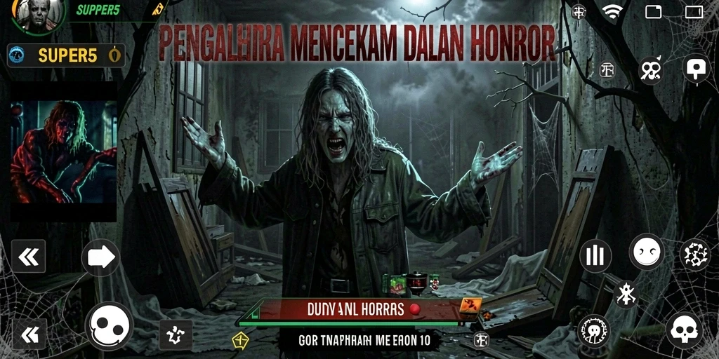Tampilan gameplay mencekam di dunia penuh kegelapan.