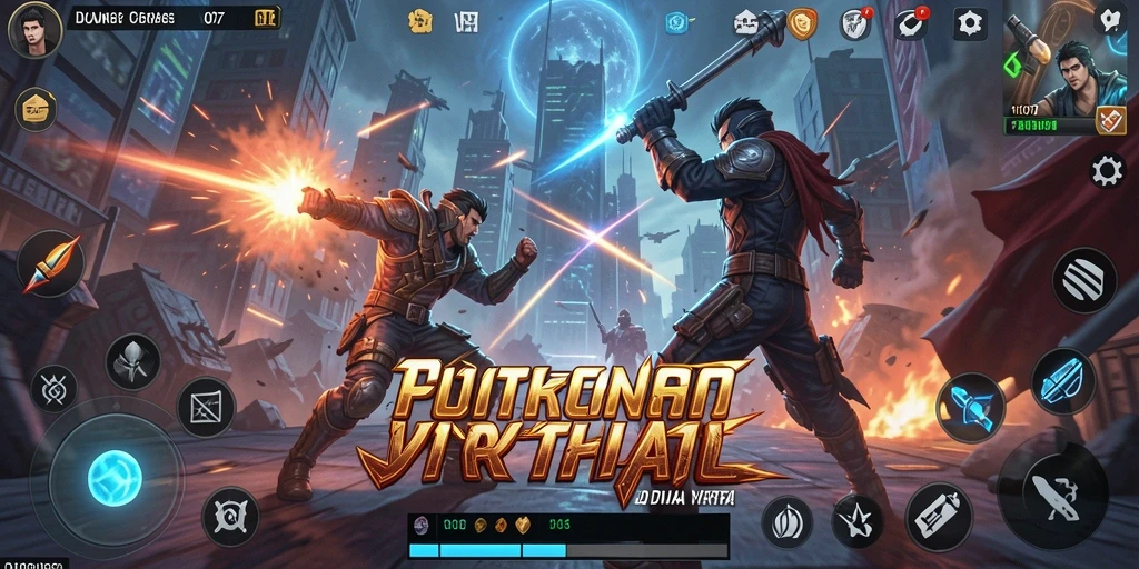 Gameplay V07 menampilkan pertarungan seru dengan karakter-karekter unik.