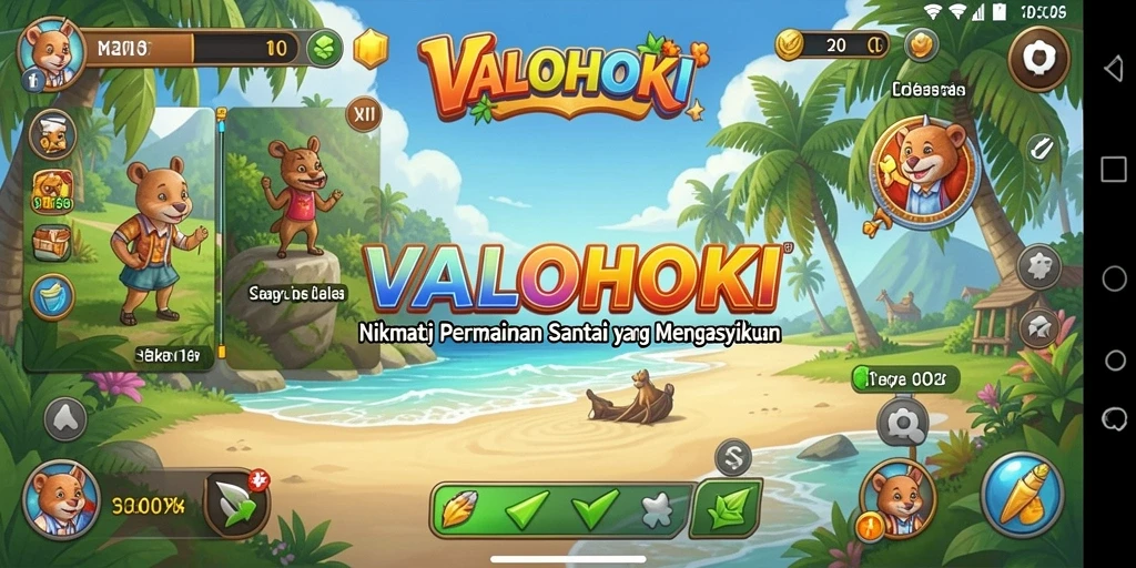 Gameplay VALOHOKI yang seru dan penuh warna.